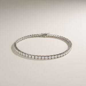 Jewelry Solid 925 Sterling Silver 5.68ctw Moissanite Tennis Bracelet 8” 3.5mm